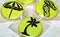 Mini Beach Cookie & Cupcake Stencil Set: Beach Umbrella, Flip-Flops, Palm Tree | C791 by Designer Stencils | Cookie Decorating Tools | Baking Stencils for Royal Icing, Airbrush, Dusting Powder | Reusable Food Grade Stencils | Easy to Use & Clean